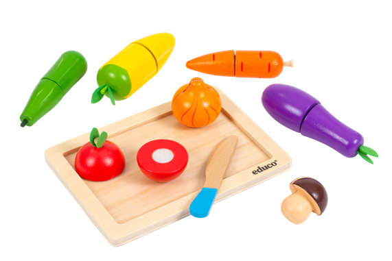 Gemüse-Set Holz