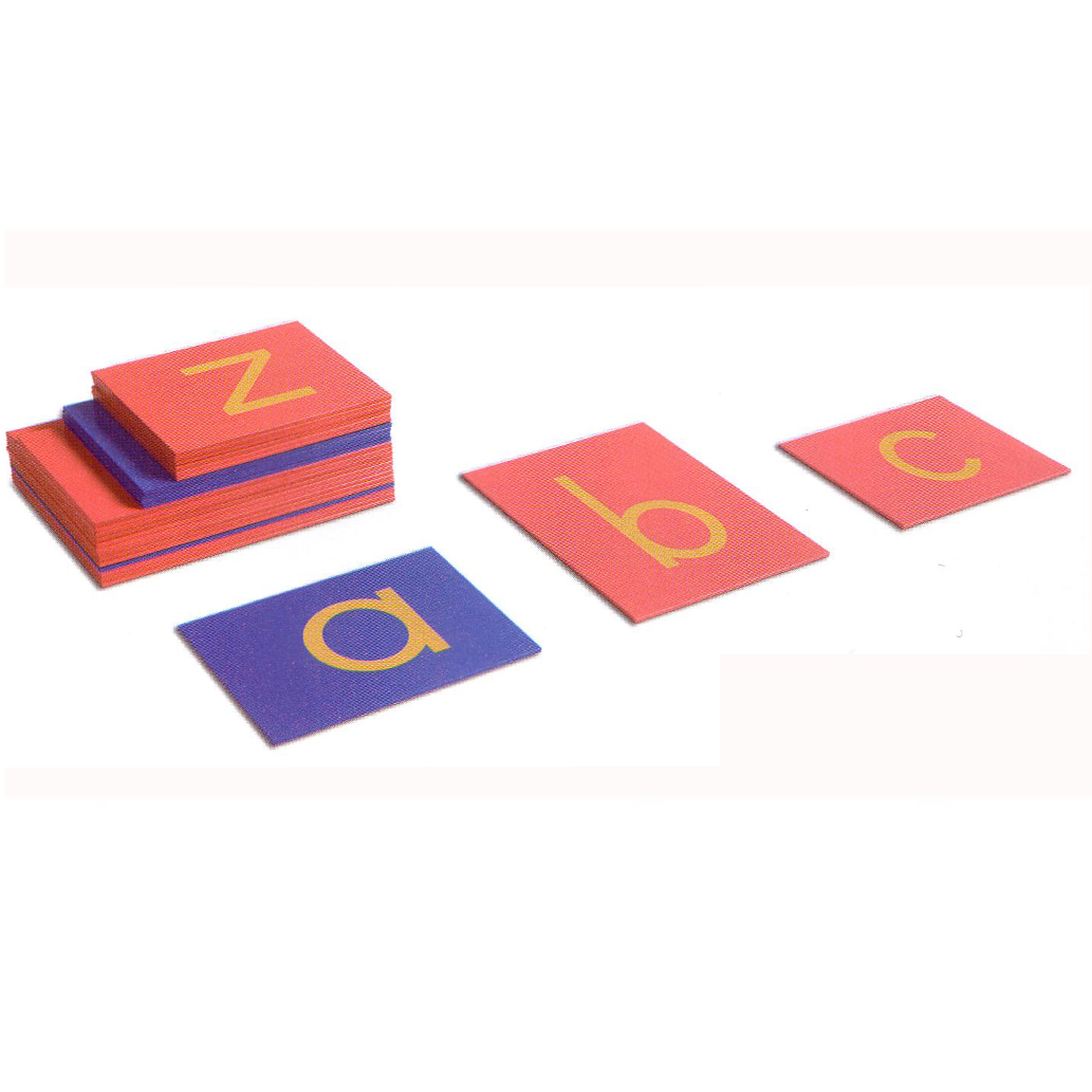 Sandpapierbuchstaben Druckschrift, Kleinbuchstaben (internationale Version), ab 4 Jahre