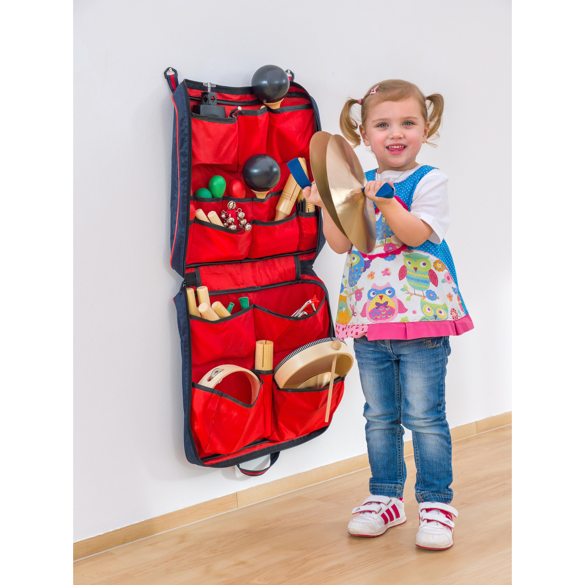 Percussion-Tasche mit 24 Rhythmus-Instrumenten, 4-12 Jahre