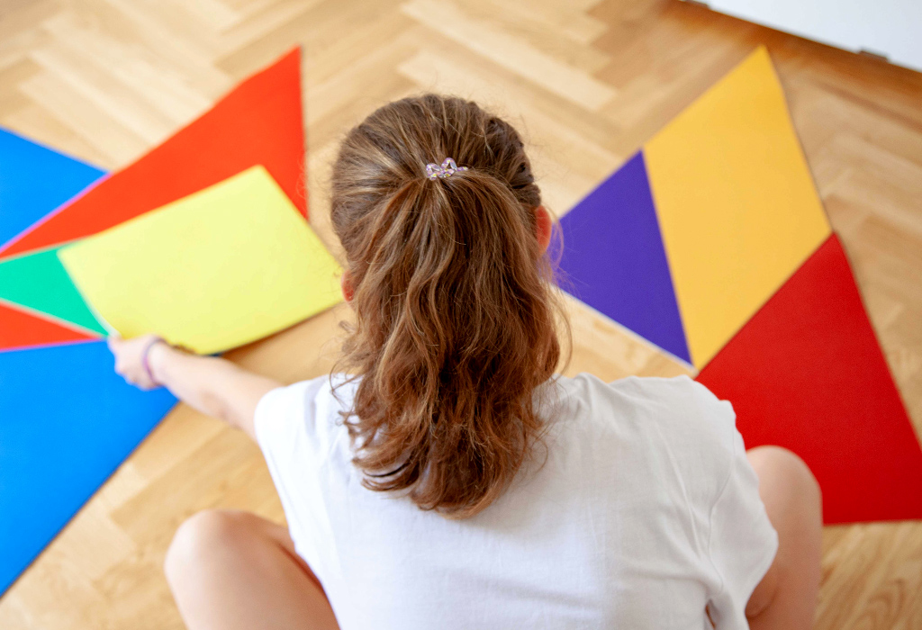 Legeteppich Tangram