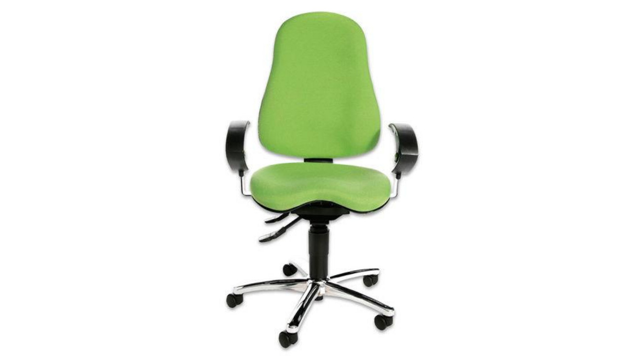 FLEXness Drehstuhl comfort, apfelgrün, Hartbodenrollen