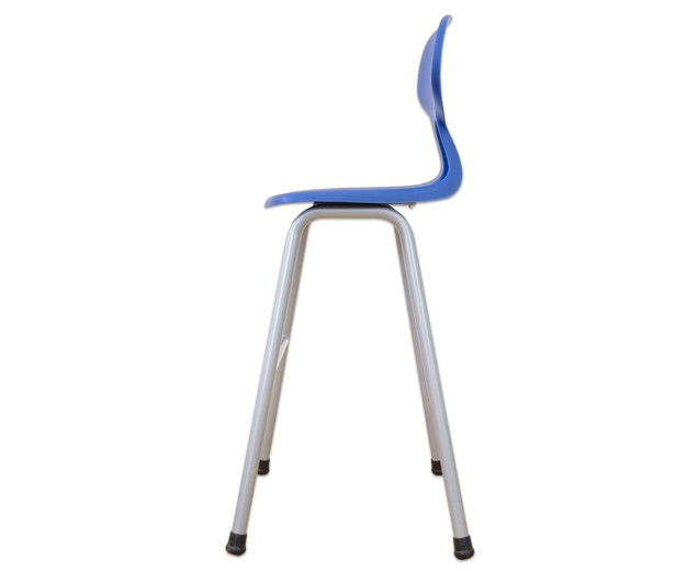 Hochstuhl mit Kunststoff-Schale, blau/weißaluminium, ab 10 Jahre