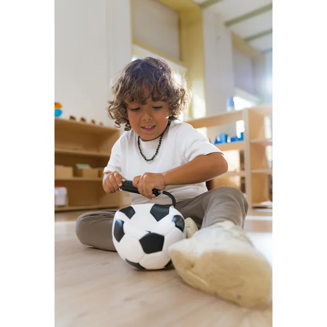 Montessori-Fußball, 14cm, Größe 1, 10er Set, aus Leder, 3-6 Jahre