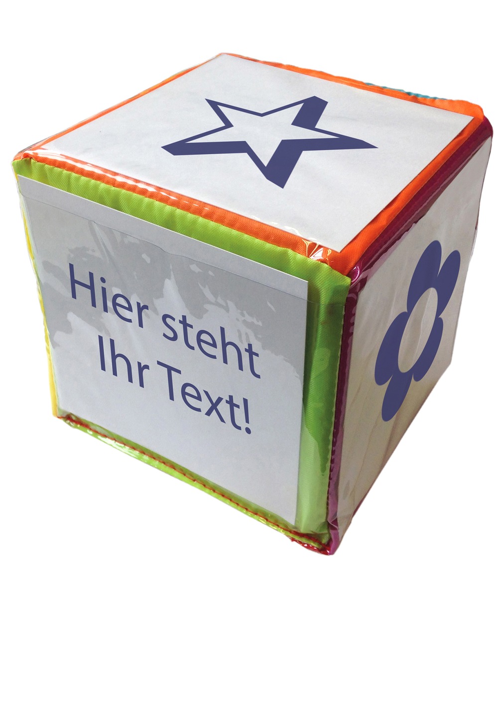 Blanko-Würfel mit Einstecktaschen 10 cm, ab 4 Jahre