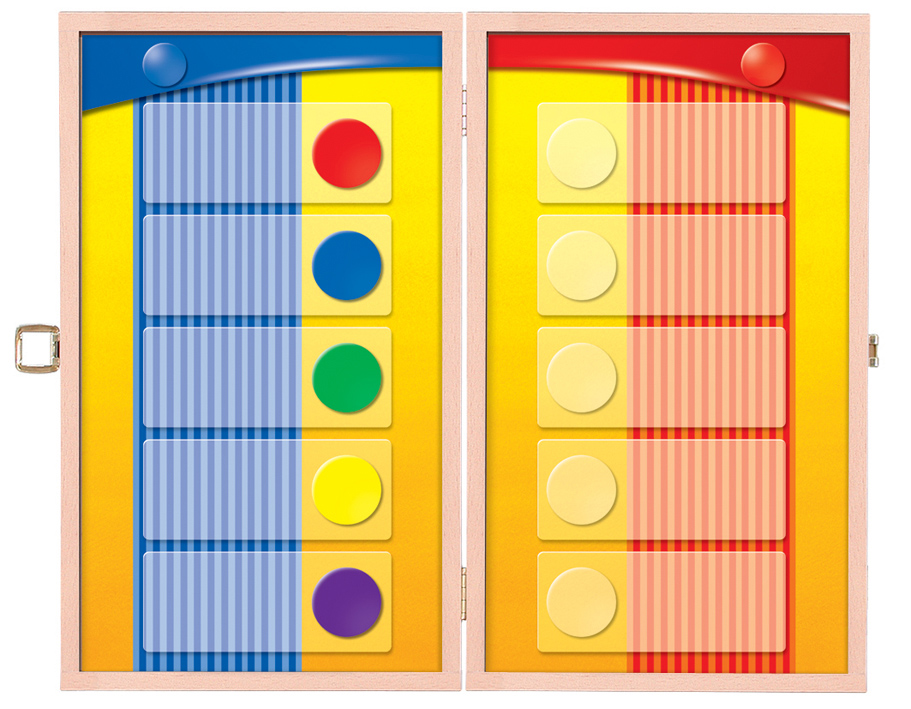 Flocards Junior Holzklappkasten, Lernsystem für Kinder ab 2 Jahre