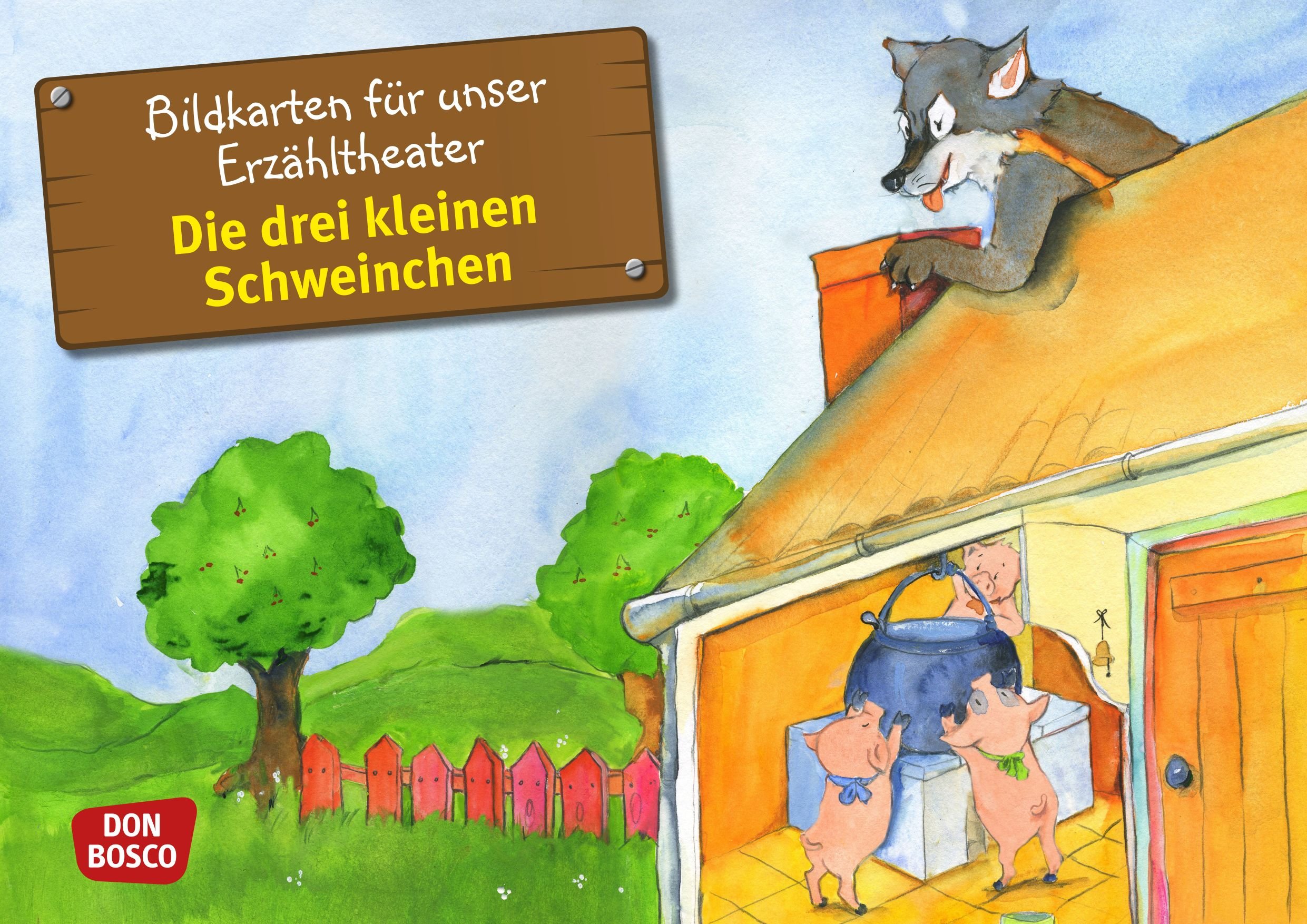 Kamishibai Bildkartenset - Die drei kleinen Schweinchen, ab 2 Jahren