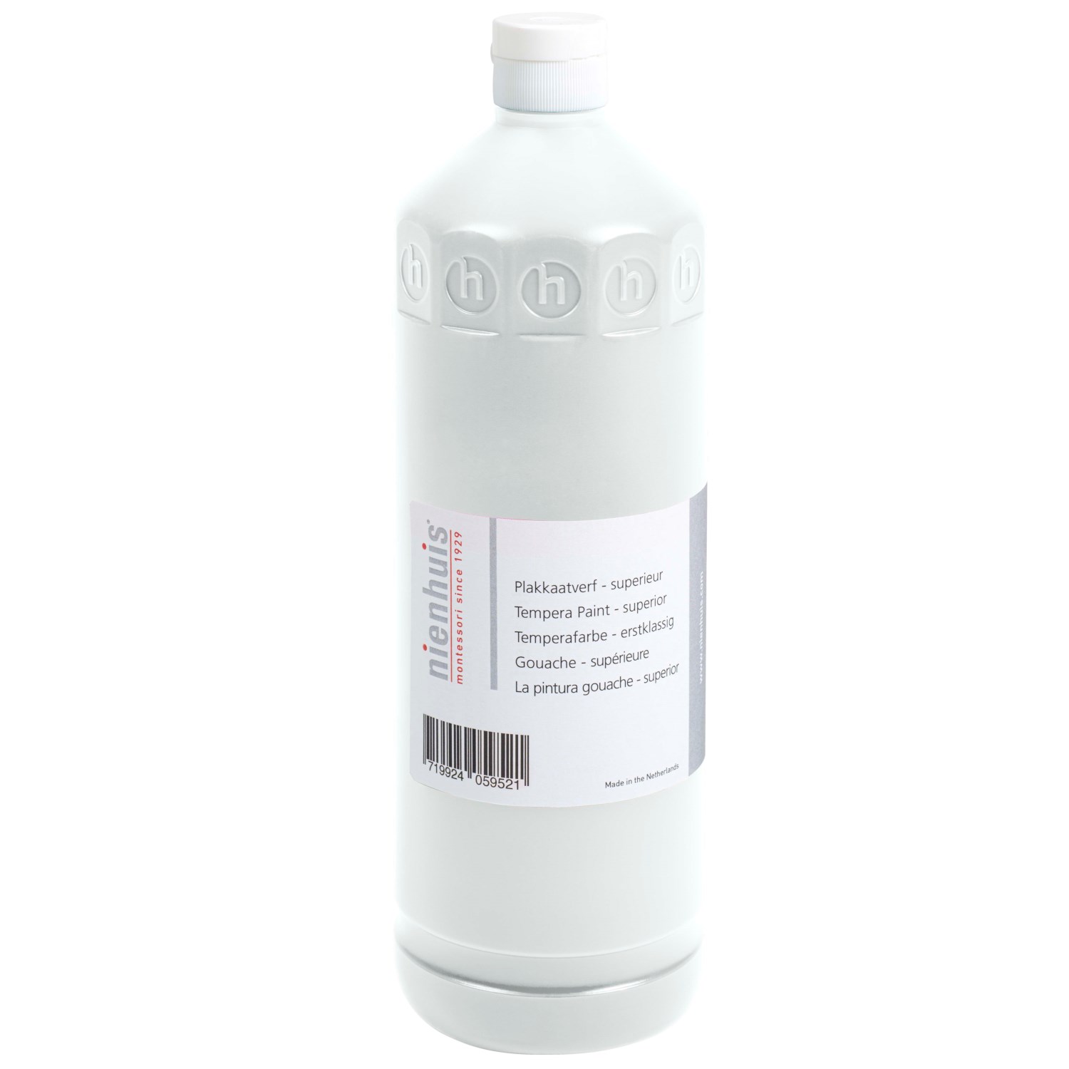 Temperafarbe - premium: weiß, 500 ml