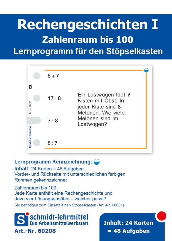 Stöpselkarten 'Rechengeschichten I'