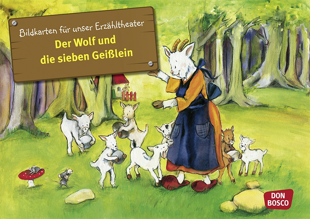 Kamishibai Bildkartenset - Der Wolf und die Sieben Geisslein