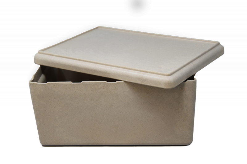 RE-Wood® Box mit Deckel 25 x 18 x 11,5 cm - 4 l, naturfarben, im Karton