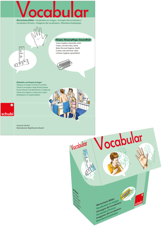 Vocabular Wortschatz-Bilder KOMBIPAKET Körper, Körperpflege, Gesundheit, 3-99 Jahre