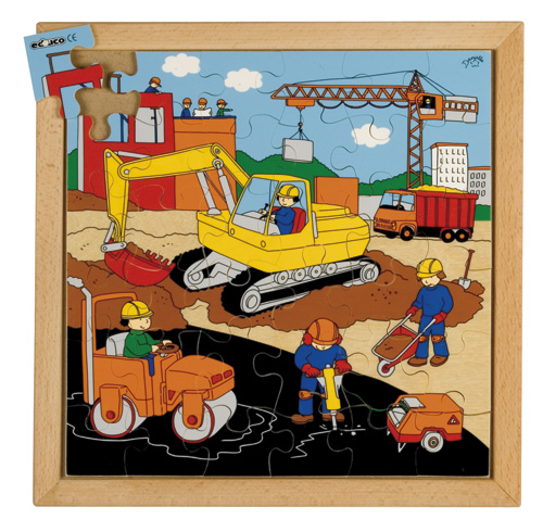 Thema-Puzzle Straße - Straßenbau, ab 5 Jahre