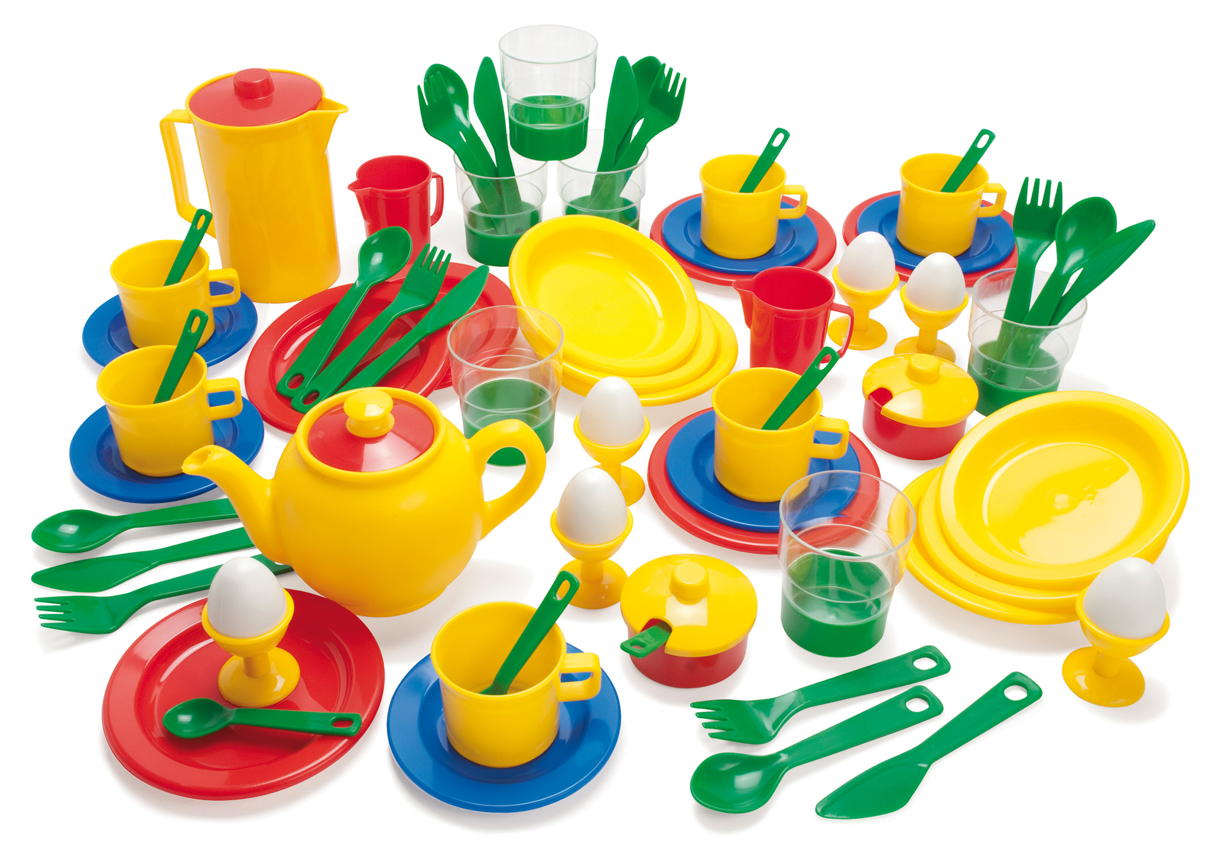 dantoy® Sandspielzeug, Frühstückservice KIGA-Packung, 78 Teile