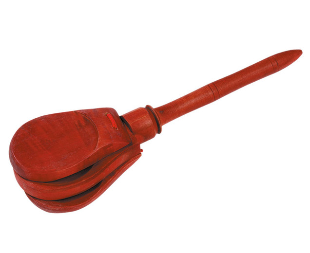 Stielkastagnette, Rhythmikinstrument, 20 cm, ab 3 Jahre