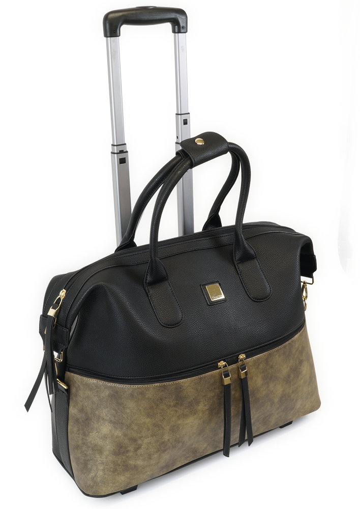 TimeTEX Handtaschen-Trolley Bella, schwarz-gold
