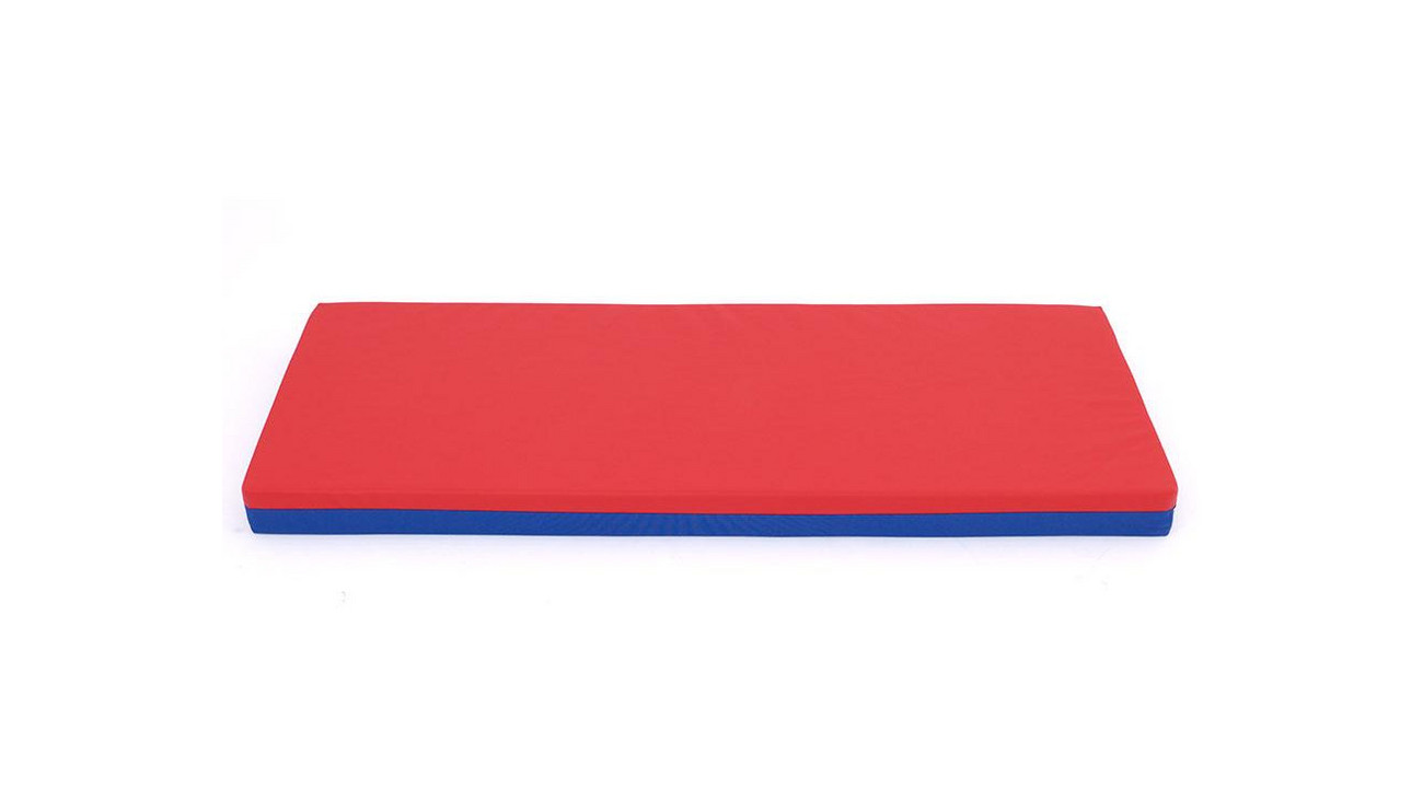 Liegepolster, Rot/Blau-Kombination 130 x 60 x 8 cm