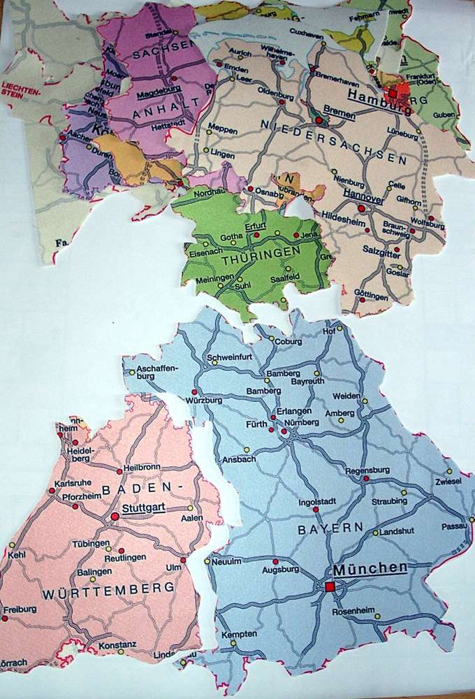 Bodenpuzzle Deutschland politisch