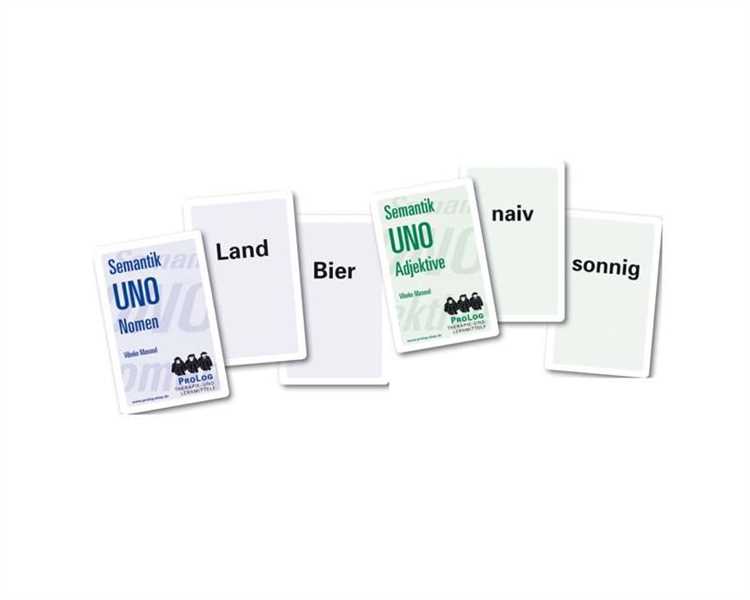 Semantik-UNOs - Nomen und Adjektive, Kartenspiele