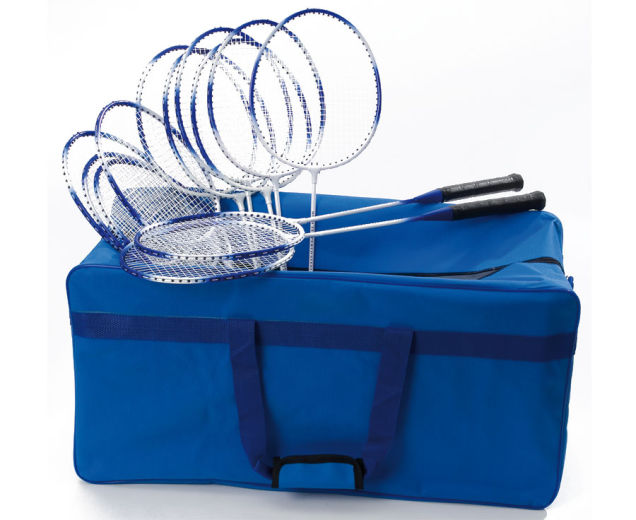 Badminton-Schulset mit Tasche, 12 Schläger