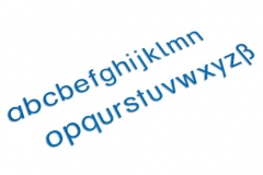 Bewegliches Alphabet, mittel - Druckschrift - blau, ab 6 Jahre
