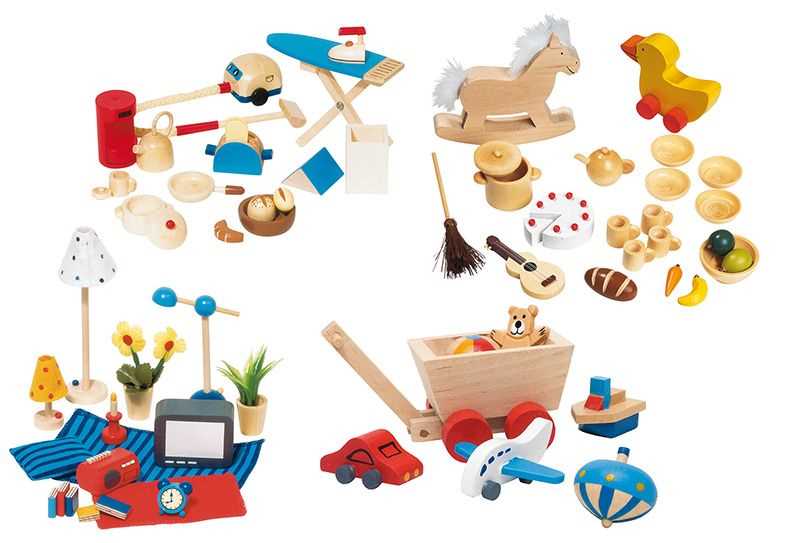 Puppenhaus-Accessoires, ab 3 Jahre
