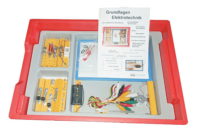 Elektrobaukasten 1 einfache Grundlagen - mit Einsatz und transparentem Deckel