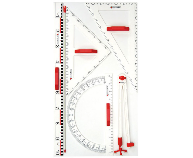 GEOLINER Geräteplatte, magnetisch, 7-tlg.