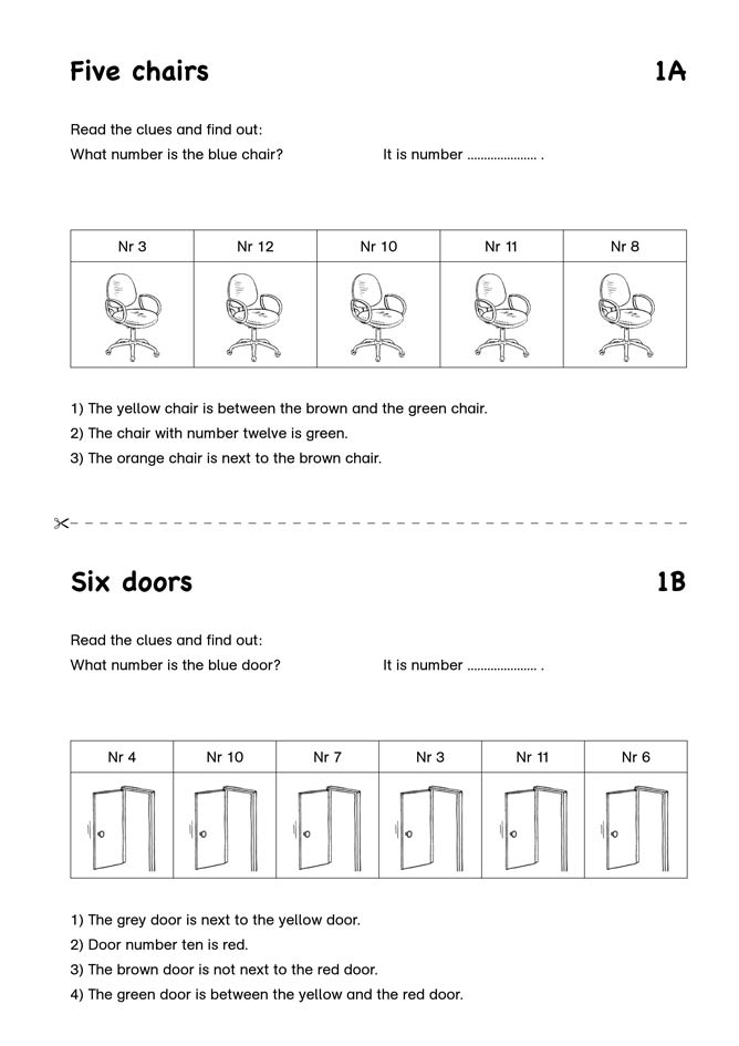 Logic Riddles 3, Kopiervorlagen, 3.-4. Klasse