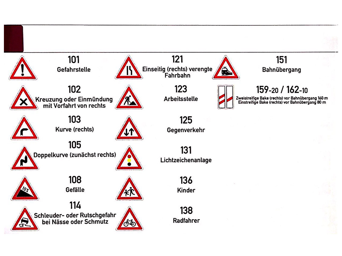 Verkehrszeichen, 64 Stück, magnetisch, aus MAG-Pap°