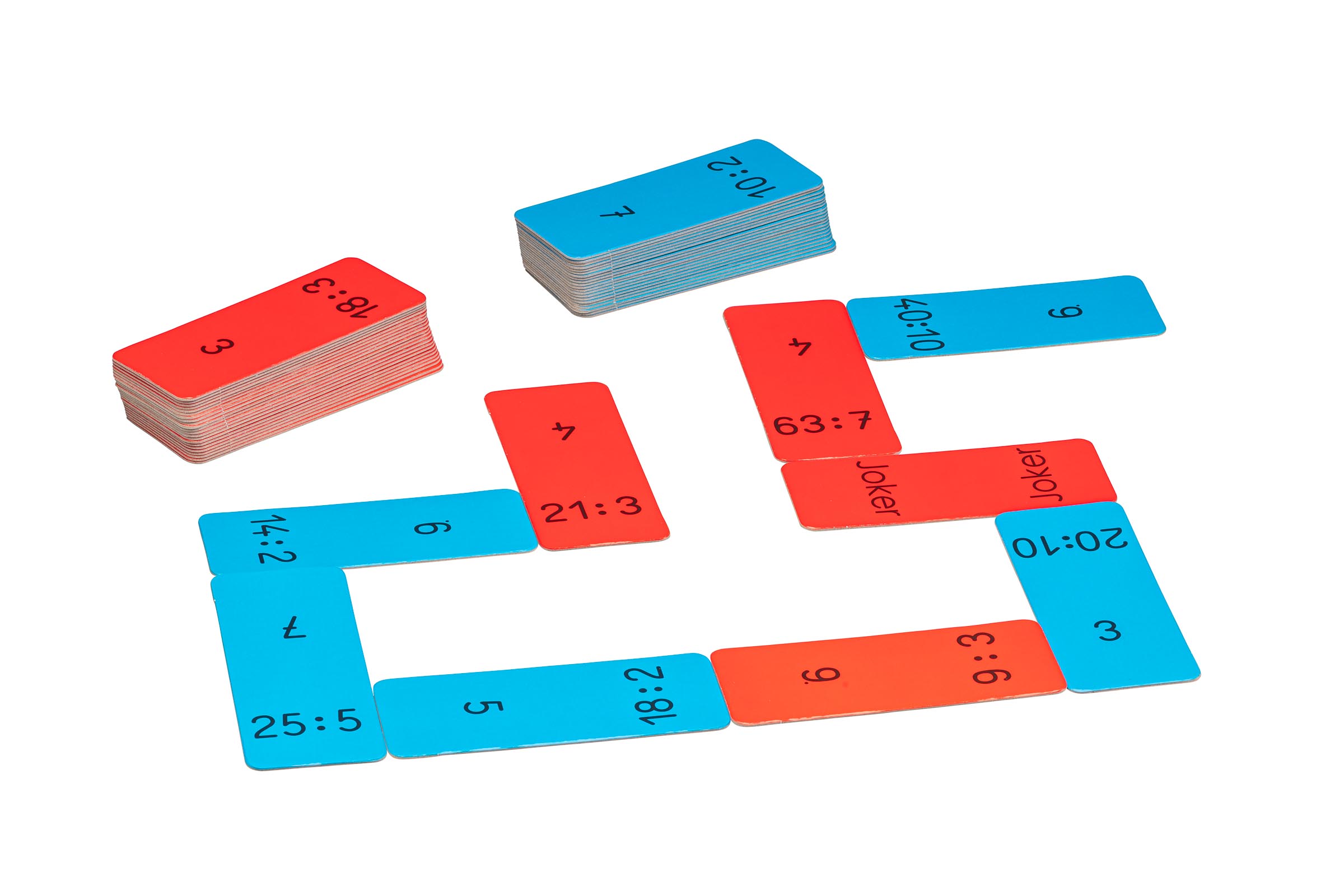 Domino Division im 100er Zahlenraum, 2-4 Spieler