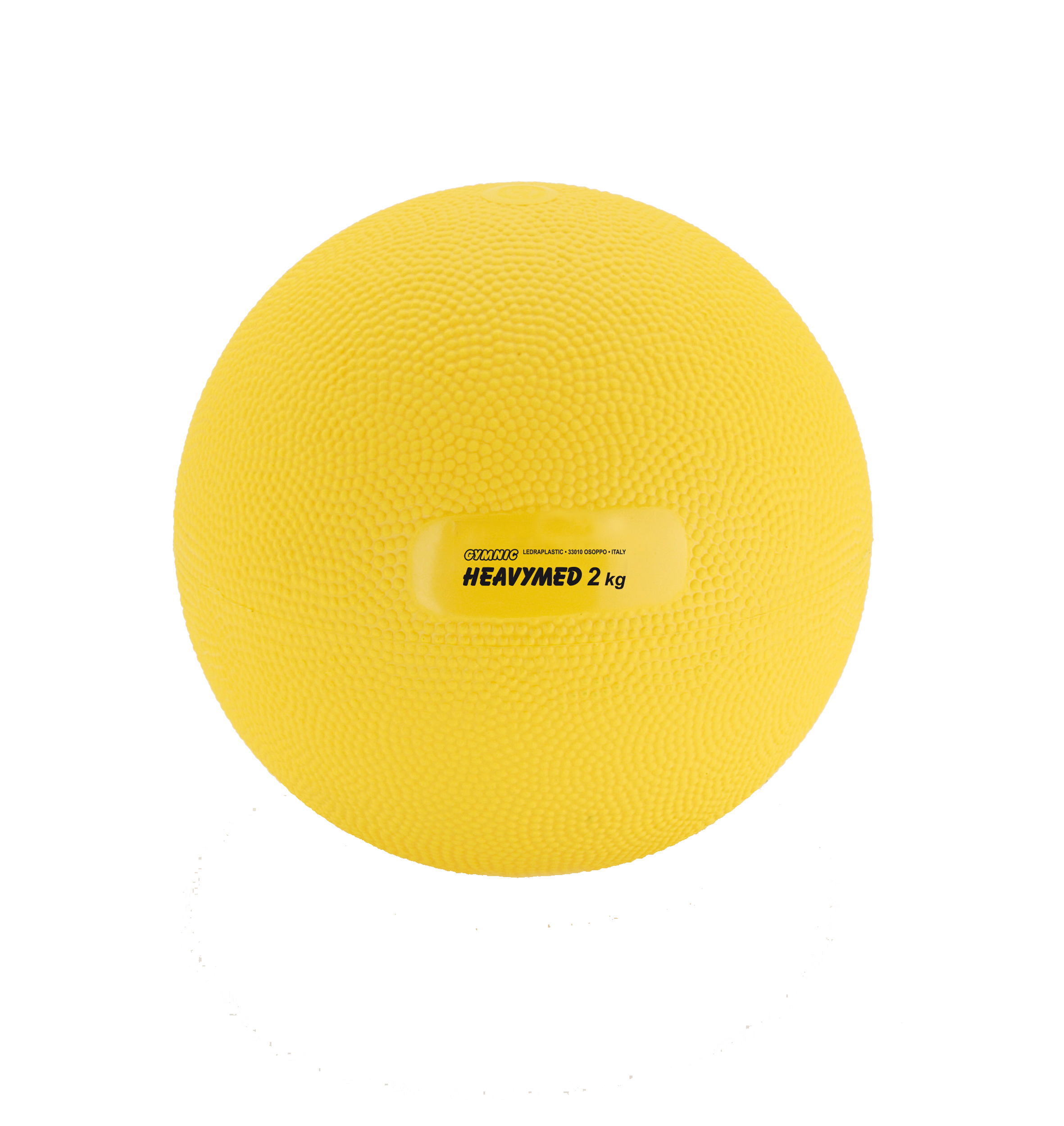 Gymnic Heavymed 2000 gr, gelb, Medizinball, Durchmesser 15 cm