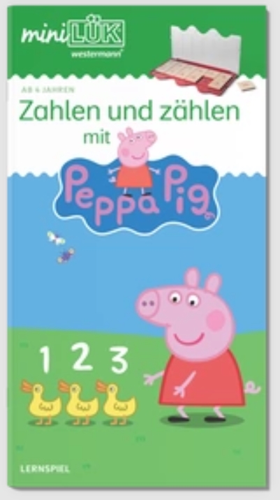 miniLÜK Zahlen und Zählen mit Peppa Pig, Übungsheft, 4-6 Jahre