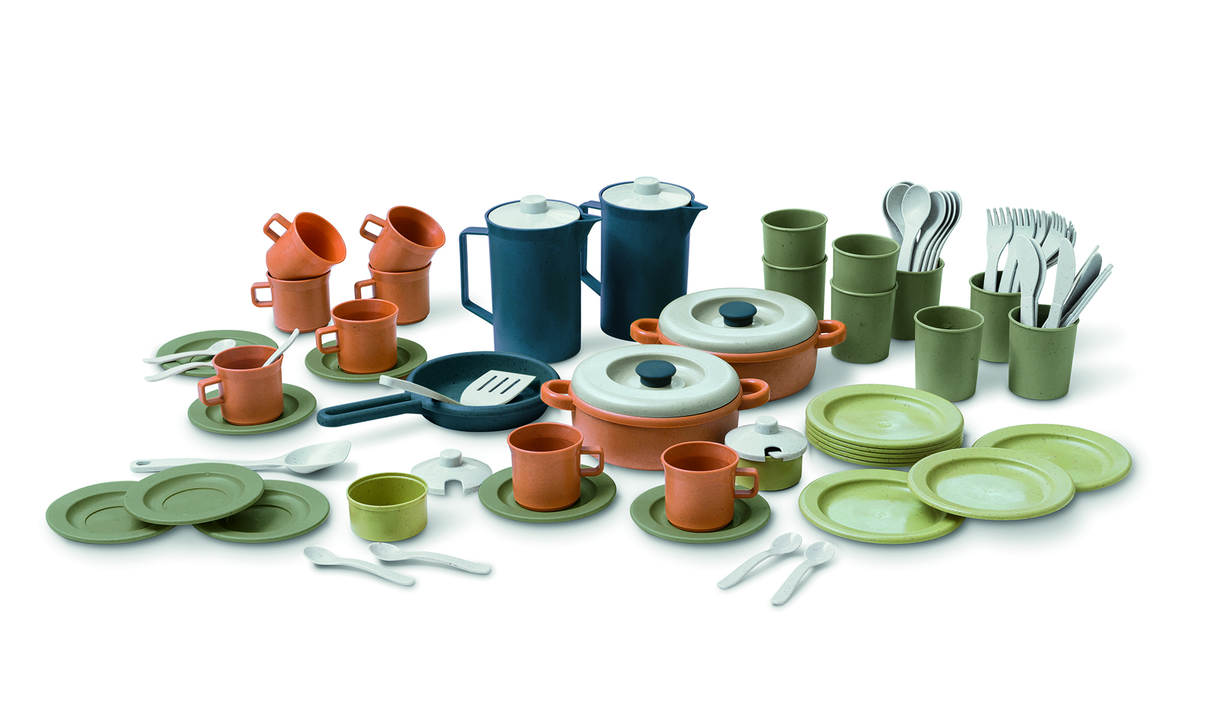 dantoy® BIOplastic Kaffee- und Ess-Service, 79 Teile, ab 2 Jahre