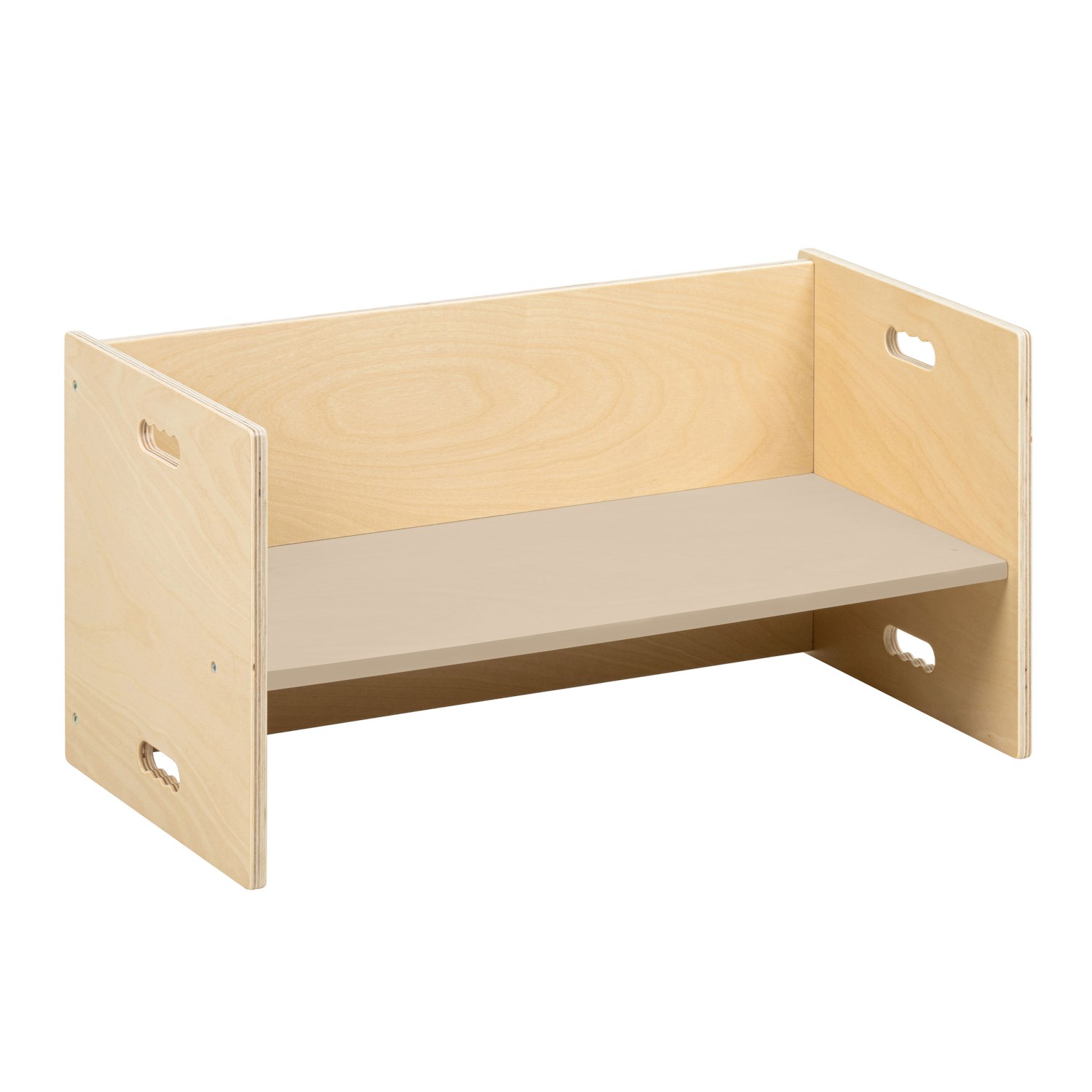 Kubenbank 72 x 36 cm, Sitzfläche: Steingrau