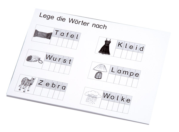 Wörter legen und lesen, 32 Einlegeblätter