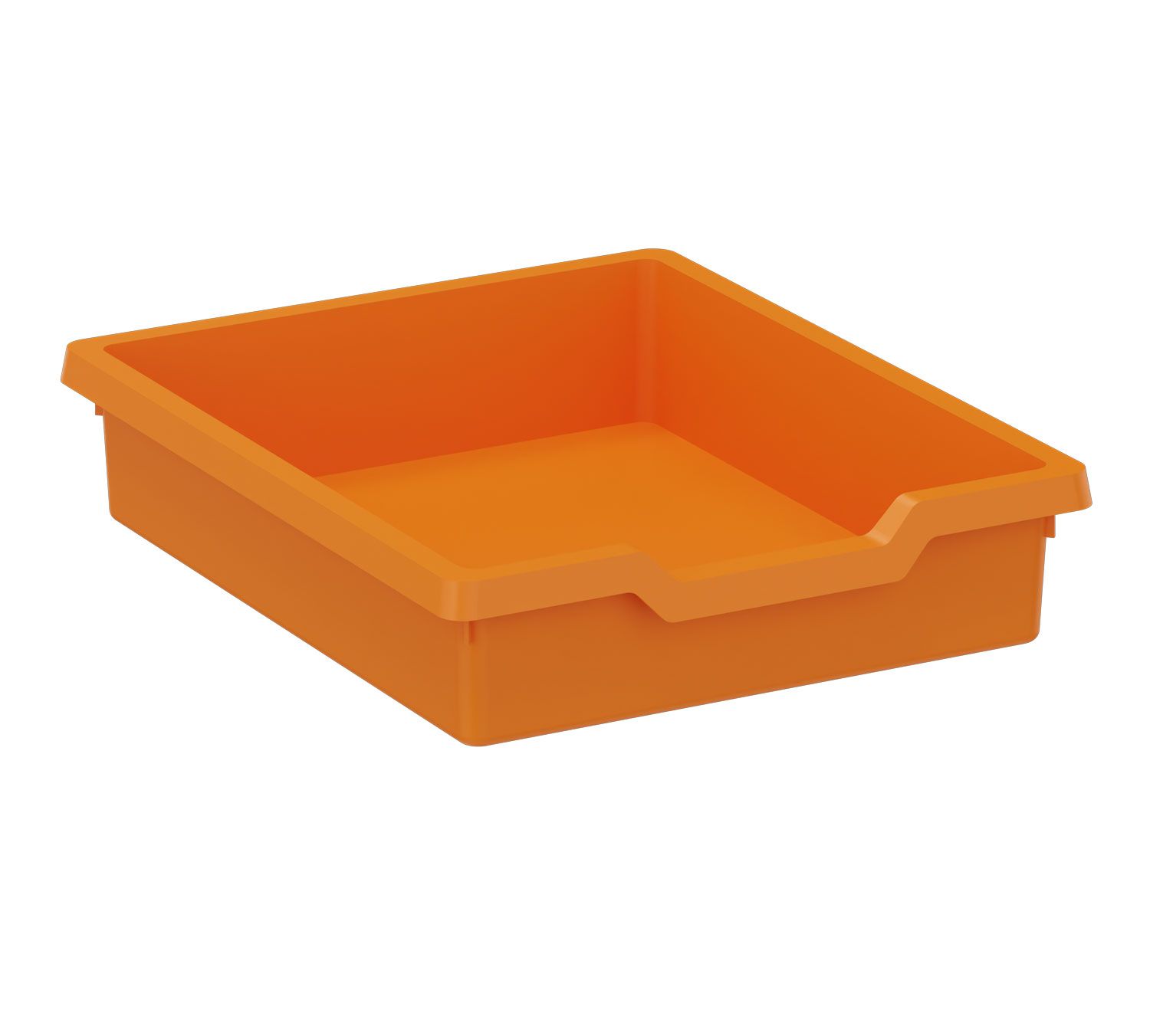 Kunststoffkasten Größe III orange, 31 cm breit, 37 cm tief, 7,5 cm hoch