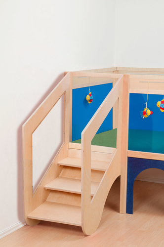 Tobini Treppe natur mit Seitenschutz