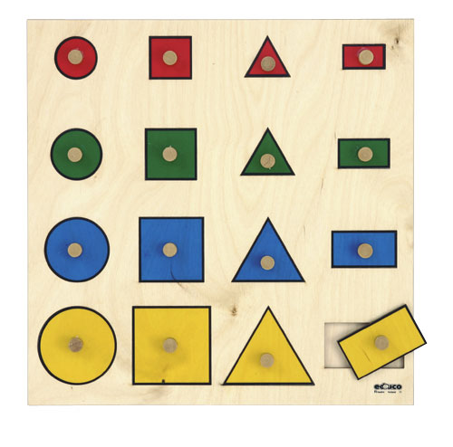 Geometrisches Formenbrett, Puzzle-Legespiel, ab 4 Jahre