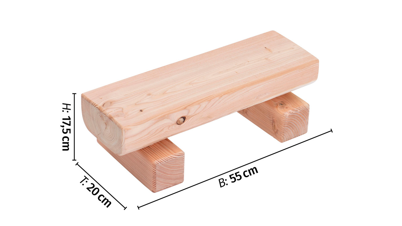 Kleine Sitzbank für Kinder "Stammplätzchen Horsti", aus Holz, 17,5 x 55 x 20 cm