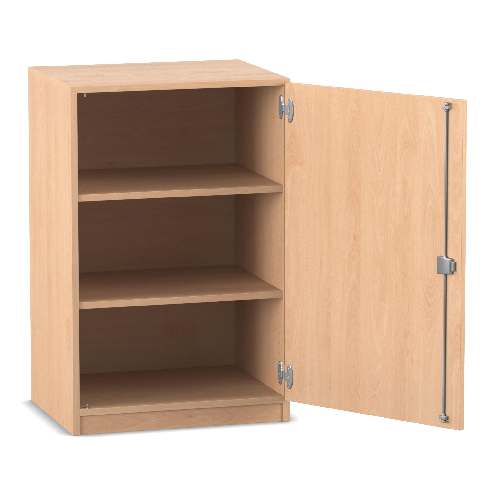 Flexeo® Unterschrank, 3 Fächer, Breite 64,1 cm, 1 Drehtür, Bogengriff mit Schloss