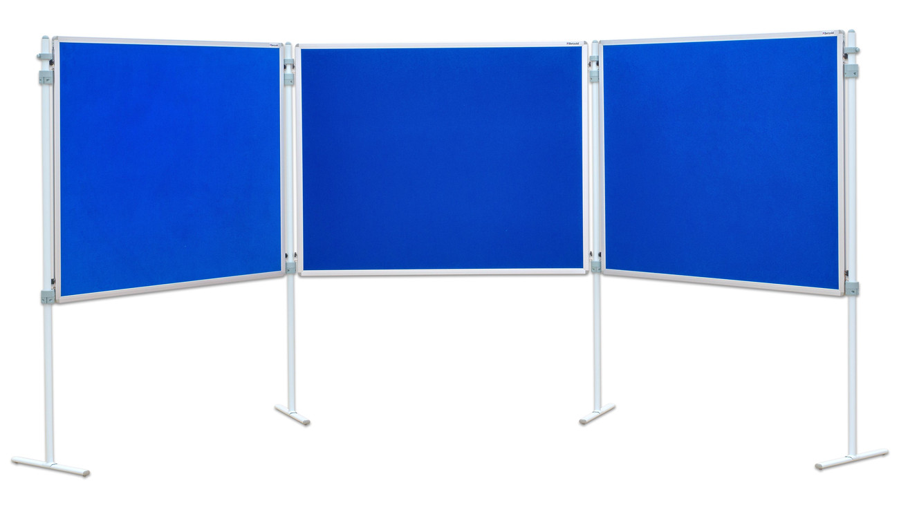 Compra Profi-Stellwände Komplett-Set A: Tafelreihe, Stoffbezug blau