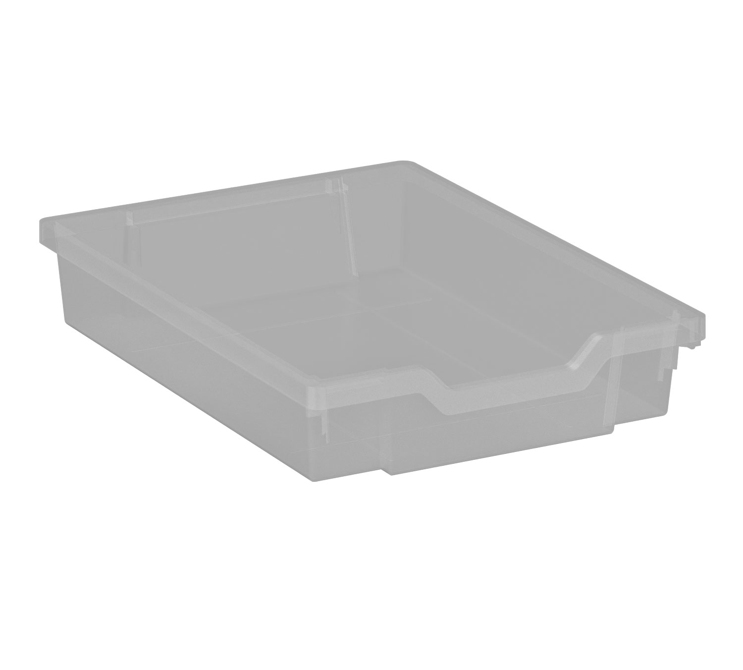 Kunststoffkasten Größe III, transparent, 31 cm breit, 37 cm tief, 7,5 cm hoch