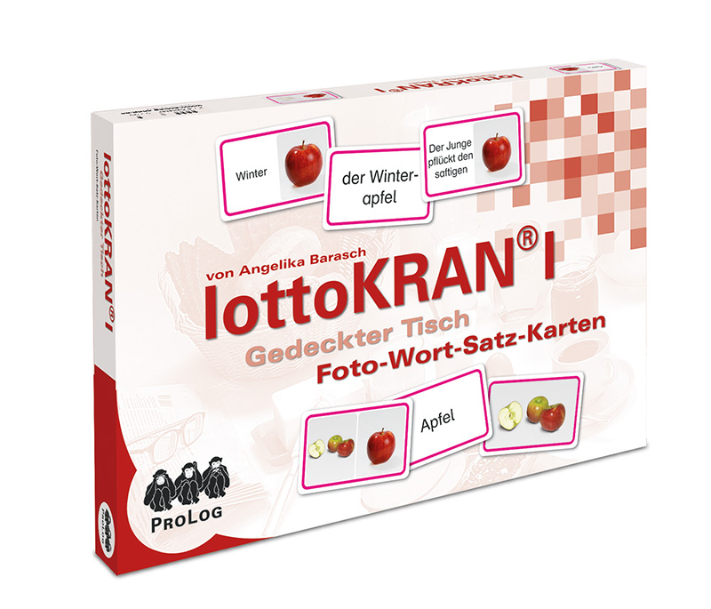 lottoKRAN I Gedeckter Tisch, Foto-Wort-Satz-Karten zur Aphasietherapie