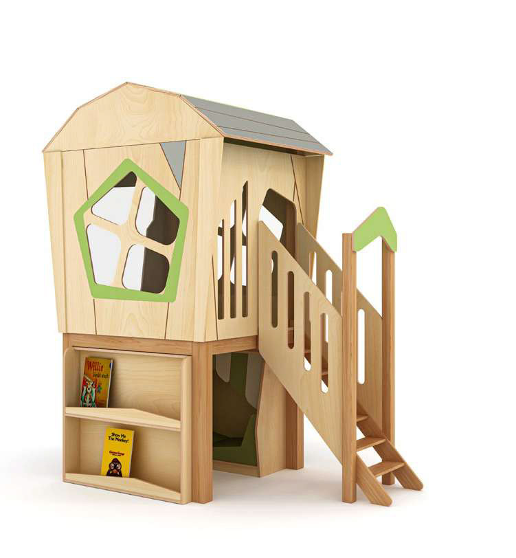Indoor-Baumhaus "Owlaf" mit Kuschelhöhle, Holz, 226x116x229 cm