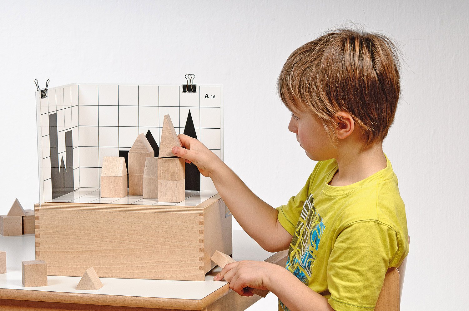 Schatten-Bauspiel aus Buchenholz, ab 5 Jahre