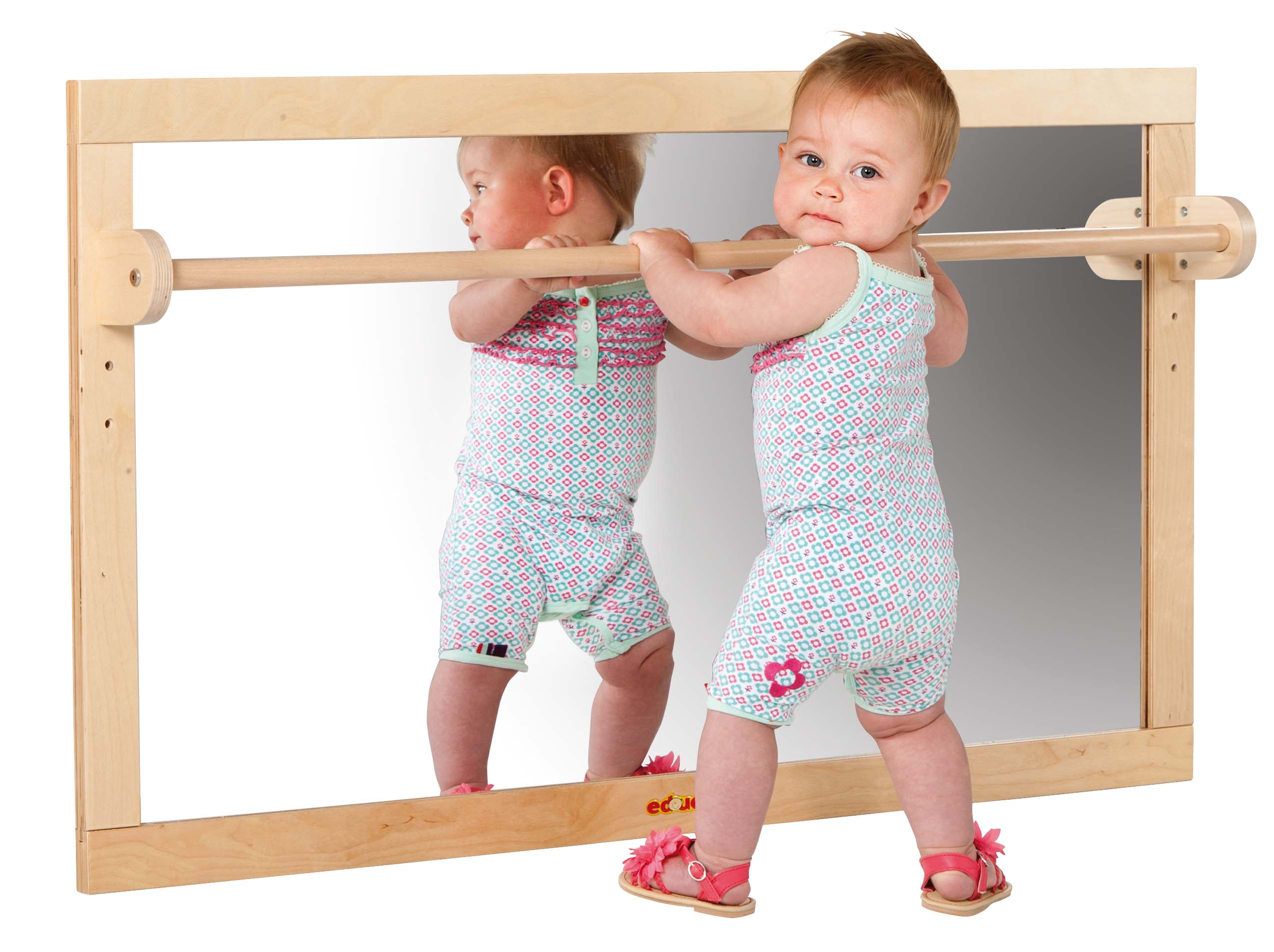 Infant Toddler Spiegel mit Holzstange 127 x 69 cm