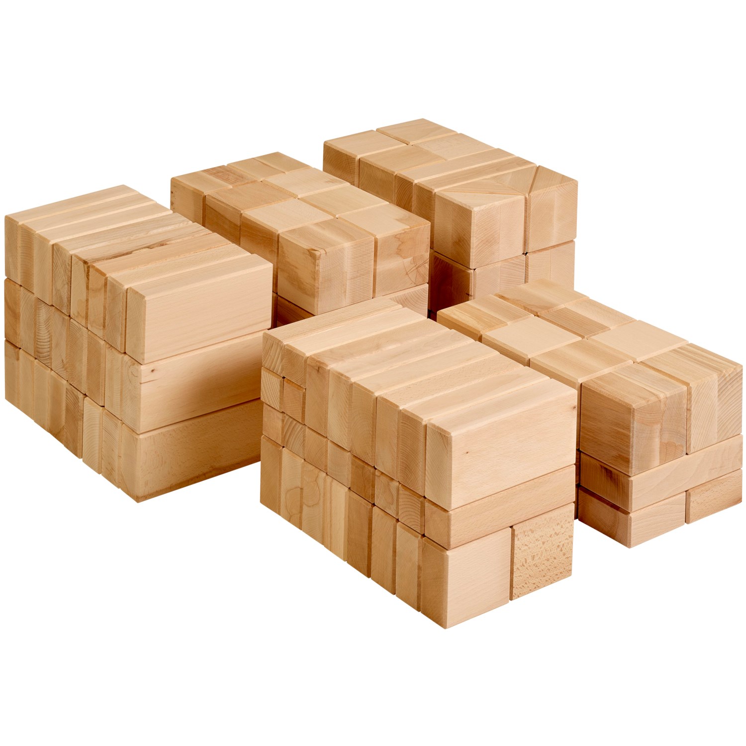 Große Holzbausteine ​​(156 Blöcke)