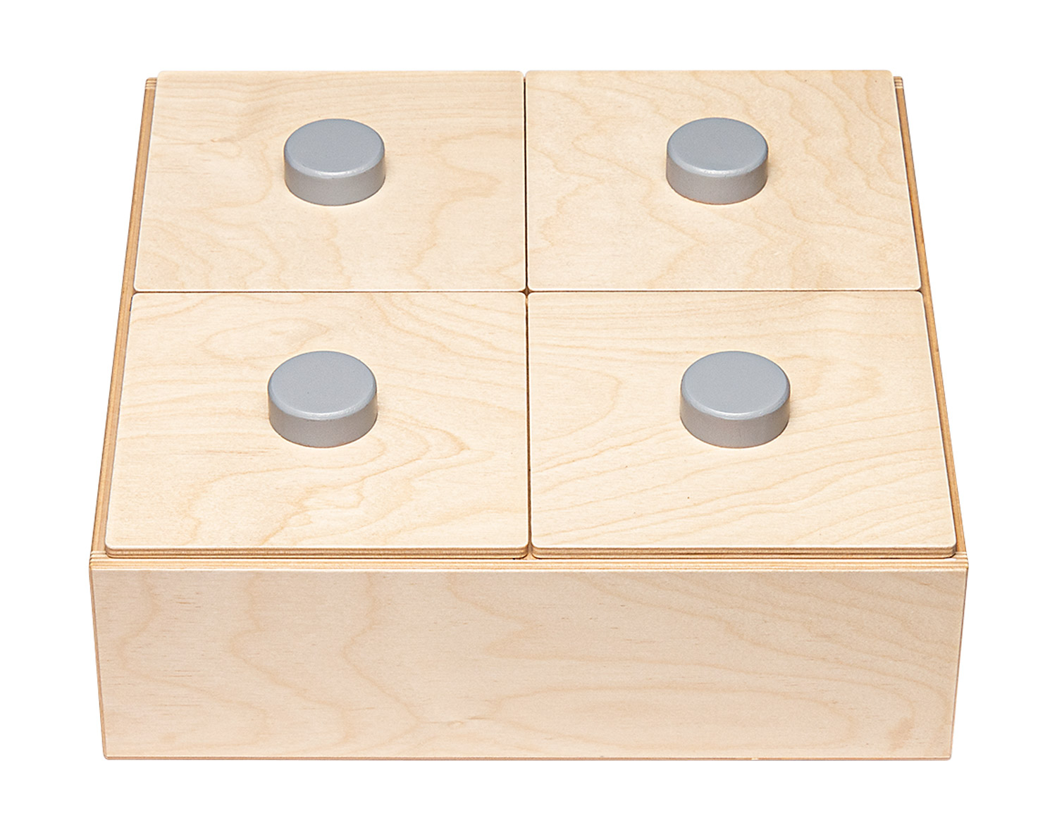 Finde Box aus Holz mit vier Fächern, ab 1,5 Jahre