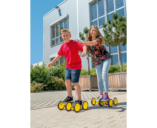 Maxi-Roller gelb, Doppel-Pedalroller, ab 5 Jahre