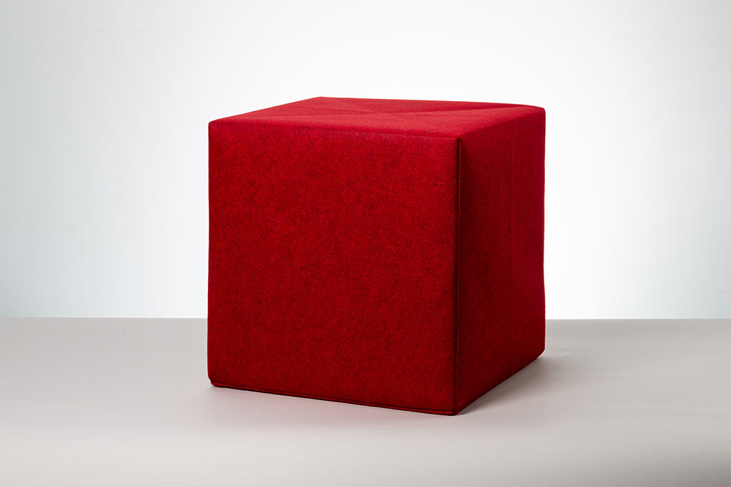 Schallschutz Akustik-Sitzwürfel, Rot, 20x20x20 cm, soni CUBE